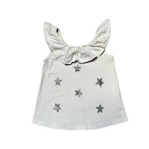 Hanna Andersson Starry Popover Ruffle Tank Top Size 5